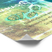 namaste inspirerend quote poster blauwgroen vlinde (Hoek)