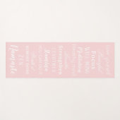 Namaste Inspirerend wit en roze yogamat (Voorkant (horizontaal))