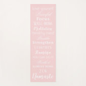 Namaste Inspirerende Witte en Roze Yoga Mat (Voorkant)
