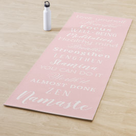 Namaste Inspirerende Witte en Roze Yoga Mat