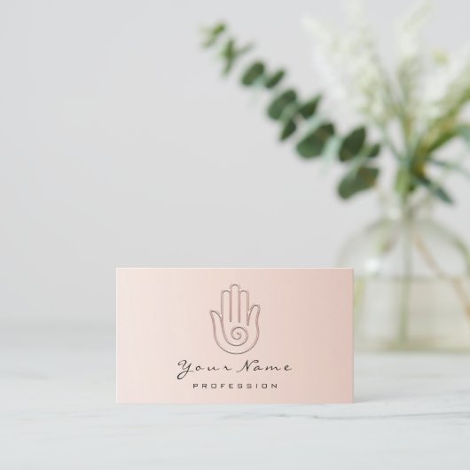 Namaste Joga Reflexology PinkLogo Appointcard Afsprakenkaartje (Staand voorkant)