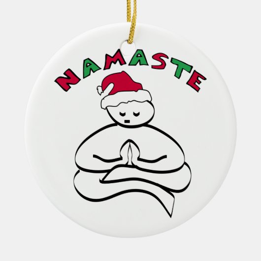 Namaste Kerstkerstboeddha Ornament (Voorkant)