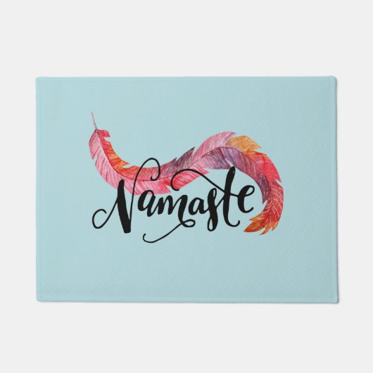 Namaste kleurrijke veren deurmat (Voorkant)