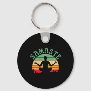 Namaste Konijn Met Mandala Grappige Yoga Meditatie Sleutelhanger