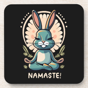 namaste konijn yoga konijn meditatie bier onderzetter