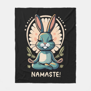 namaste konijn yoga konijn meditatie fleece deken