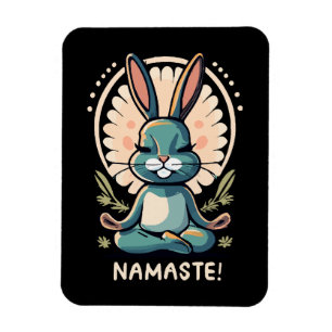 namaste konijn yoga meditatie konijn magneet