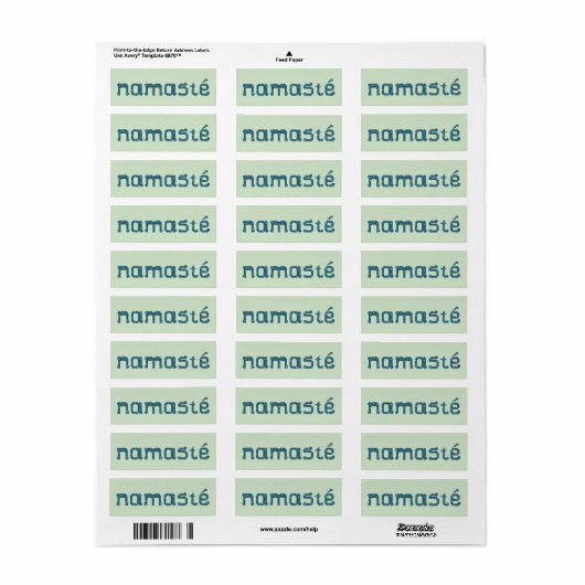 Namaste Label Stickers (Full Sheet)