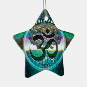 Namaste levensboom keramisch ornament (Rechts)