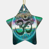 Namaste levensboom keramisch ornament (Links)