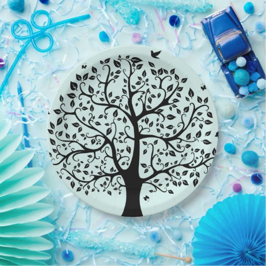 Namaste levensboom papieren bordje (Feest)