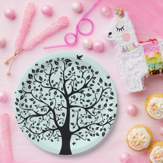 Namaste levensboom papieren bordje (Feest)