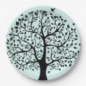Namaste levensboom papieren bordje (Voorkant)