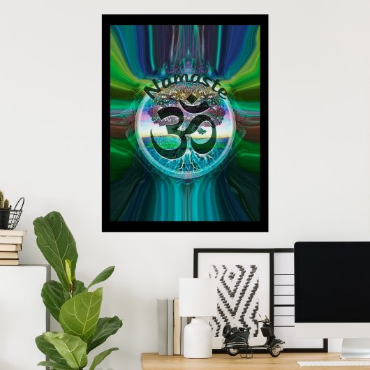 Namaste levensboom poster (Thuiskantoor)