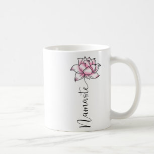 Namaste Lilly Lotus Roze Bloem Schattig Hindi Yoga Koffiemok