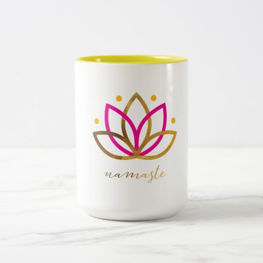 Namaste logo 15 oz Two-Tone Mok (Center)
