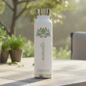 Namaste Lotus Bloem Aangepaste Naam Waterfles