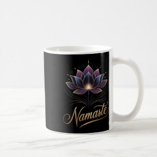Namaste Lotus Bloem Spirituele Yoga Liefhebber Med Koffiemok