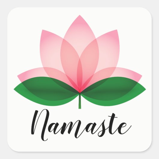 Namaste Lotus Bloem Sticker (Voorkant)