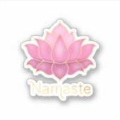 Namaste Lotus Bloem Sticker (Voorkant)