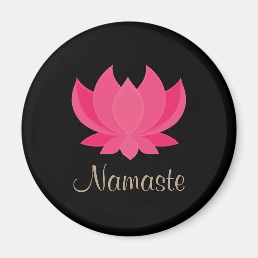 Namaste Lotus bloem yoga magneet (Voorkant)