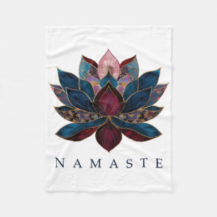 Namaste Lotus Bloem Zen Boeddhisme Yogi Boeddhist  Fleece Deken