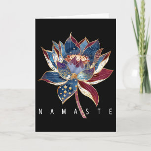 Namaste Lotus Bloem Zen Boeddhisme Yogi Boeddhisti Kaart
