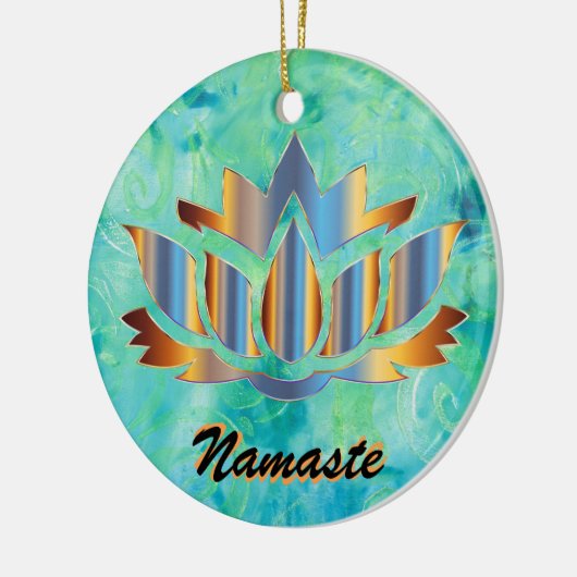 Namaste Lotus Blue Ornament (Links)