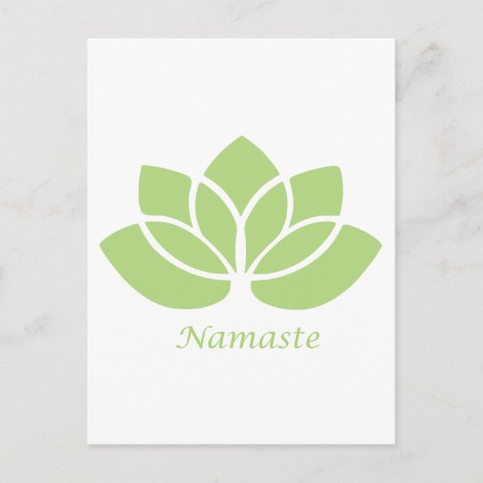 Namaste Lotus Briefkaart (Voorkant)
