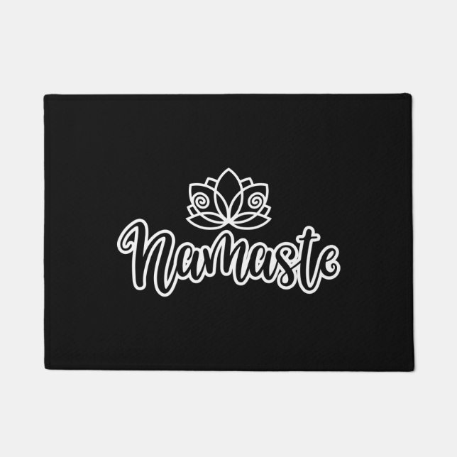 Namaste Lotus Design for Yoga Enthusiasts Deurmat (Voorkant)