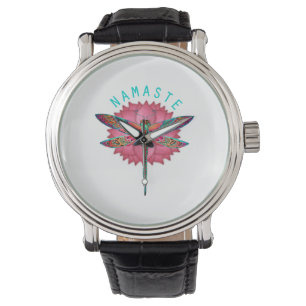 Namaste Lotus Dragonfly Yoga Horloge
