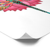 Namaste Lotus Dragonfly Yoga Poster (Hoek)