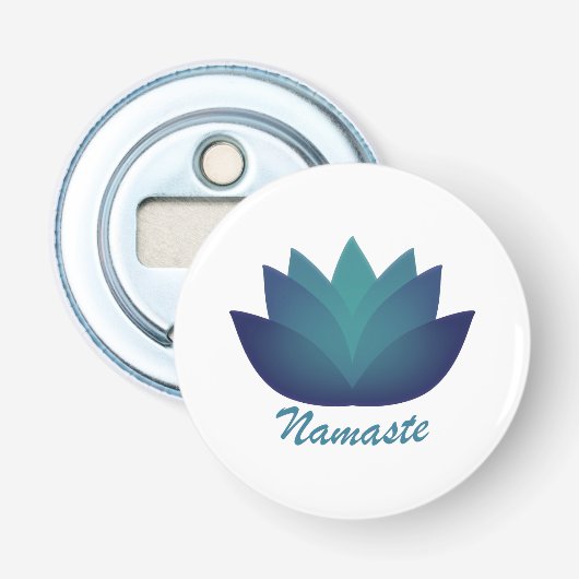 Namaste Lotus Flower Button Flesopener (Voorkant)