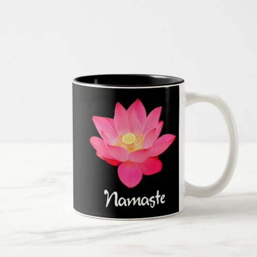 Namaste Lotus Flower Design-cadeaus Tweekleurige Koffiemok (Rechts)