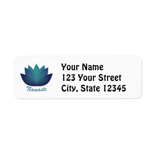 Namaste Lotus Flower Etiket (Voorkant)