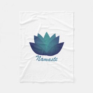 Namaste Lotus Flower Fleece Deken