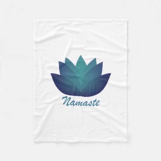 Namaste Lotus Flower Fleece Deken (Voorkant)
