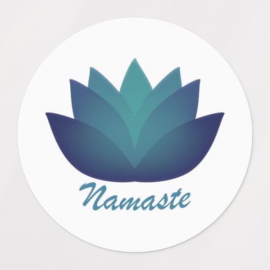 Namaste Lotus Flower Labels (Design 2)