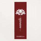 Namaste Lotus Flower Modern Bourgogne Yogamat (Achterkant)