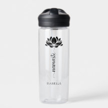 Namaste Lotus Flower Moderne Personalized Name