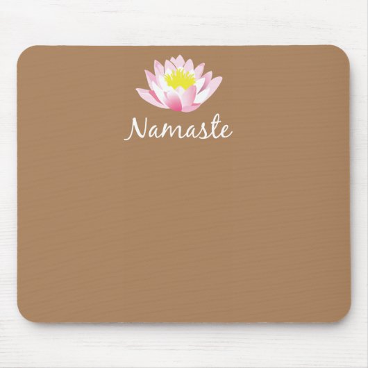 Namaste Lotus Flower Mousepad Muismat (Voorkant)