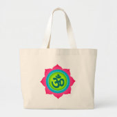 Namaste Lotus Flower Om Yoga Grote Tote Bag (Voorkant)