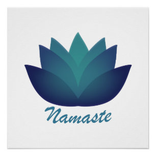 Namaste Lotus Flower Perfect Poster