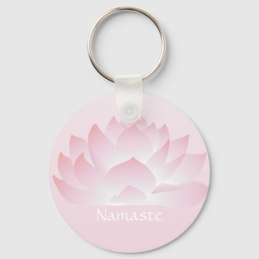 Namaste Lotus Flower Pink Sleutelhanger (Voorkant)