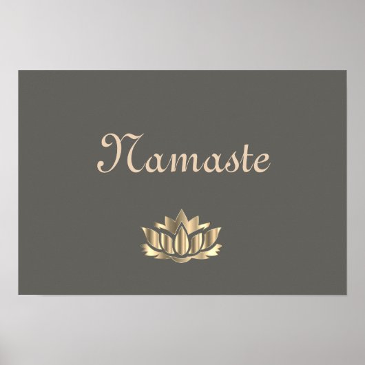 Namaste Lotus Flower Poster (Voorkant)