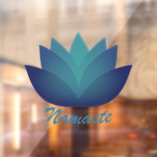 Namaste Lotus Flower Raamsticker