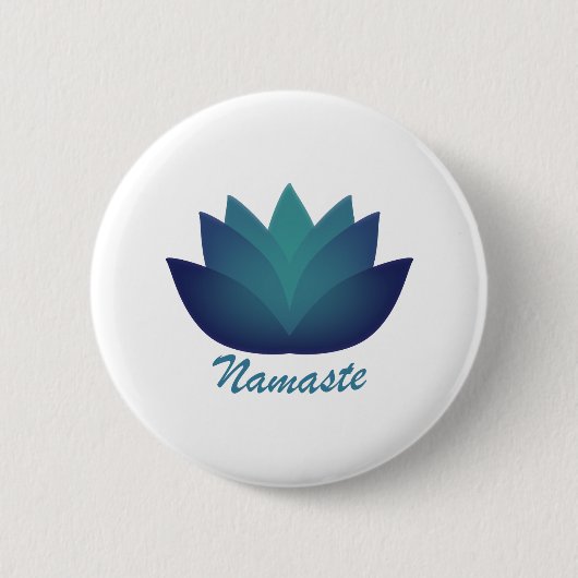 Namaste Lotus Flower Ronde Button 5,7 Cm (Voorkant)