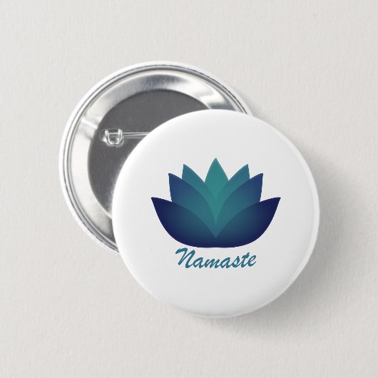 Namaste Lotus Flower Ronde Button 5,7 Cm (Voorkant /achterkant)