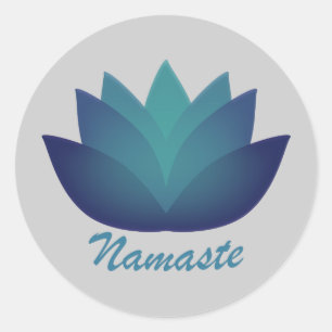 Namaste Lotus Flower Ronde Sticker
