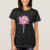 Namaste Lotus Flower Spiritueel Yoga Meditation T-shirt (Voorkant)